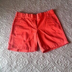 J.Crew Women's Chino Broken In‎ Shorts Peach Color With Pockets Size 4